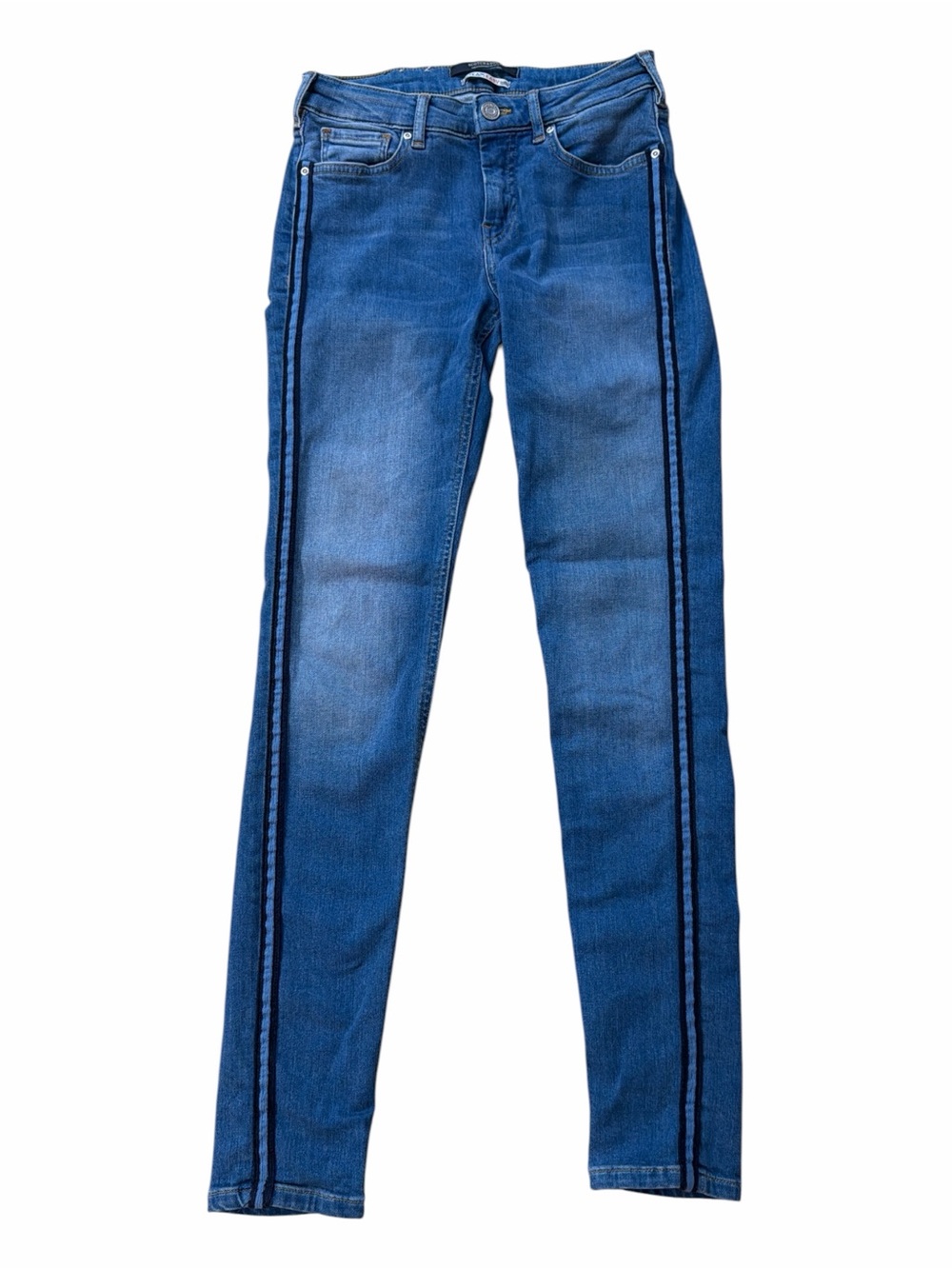Scotch & Soda La Bohemienne Mid Rise Side Stripe Skinny Jeans
